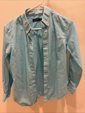 Southern Marsh Boys Mint Gingham Button-Down Shirt